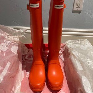 Hunter Orange Original Tall Rain Boots